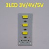Светодиоды 3V с резисторами Плата-фонарик для 3V 3.7V 5V Алюминий 32х15мм код 18844
