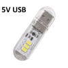 USB Лампочка фонарик-флешка 3LED 6000К 5V 250mA +сенсор Вкл./Выкл. код 18839